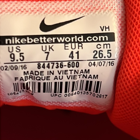 Nike Lunar Stelos Women’s Sneakers size 9.5 pink multi color - Picture 7 of 11